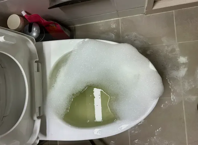 원룸 변기 막힘 해결 과정(약품을 부어도 물이 안 내려간 현장)/휴지·물티슈 뭉치 제거